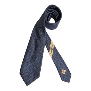 MARCHESI DI COMO Blue Geometric Silk LUXURY Tie ITALY
